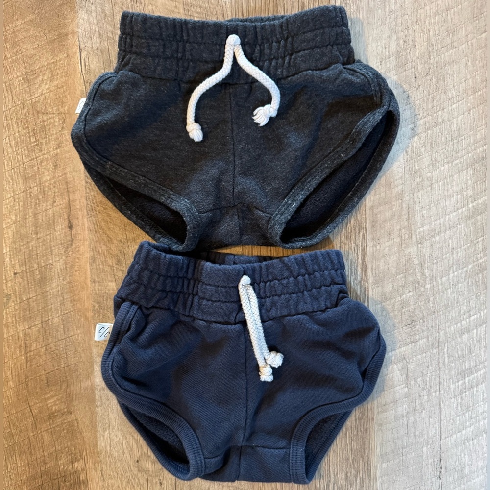 Childhoods Clothing Dark Gray and Navy Shorts Set 2T